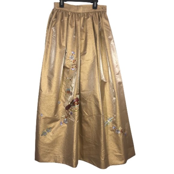 Christian Lacroix Embroidered Rose Gold Full Skirt